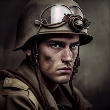 Genrman soldier WW2, World War Two generative ai 