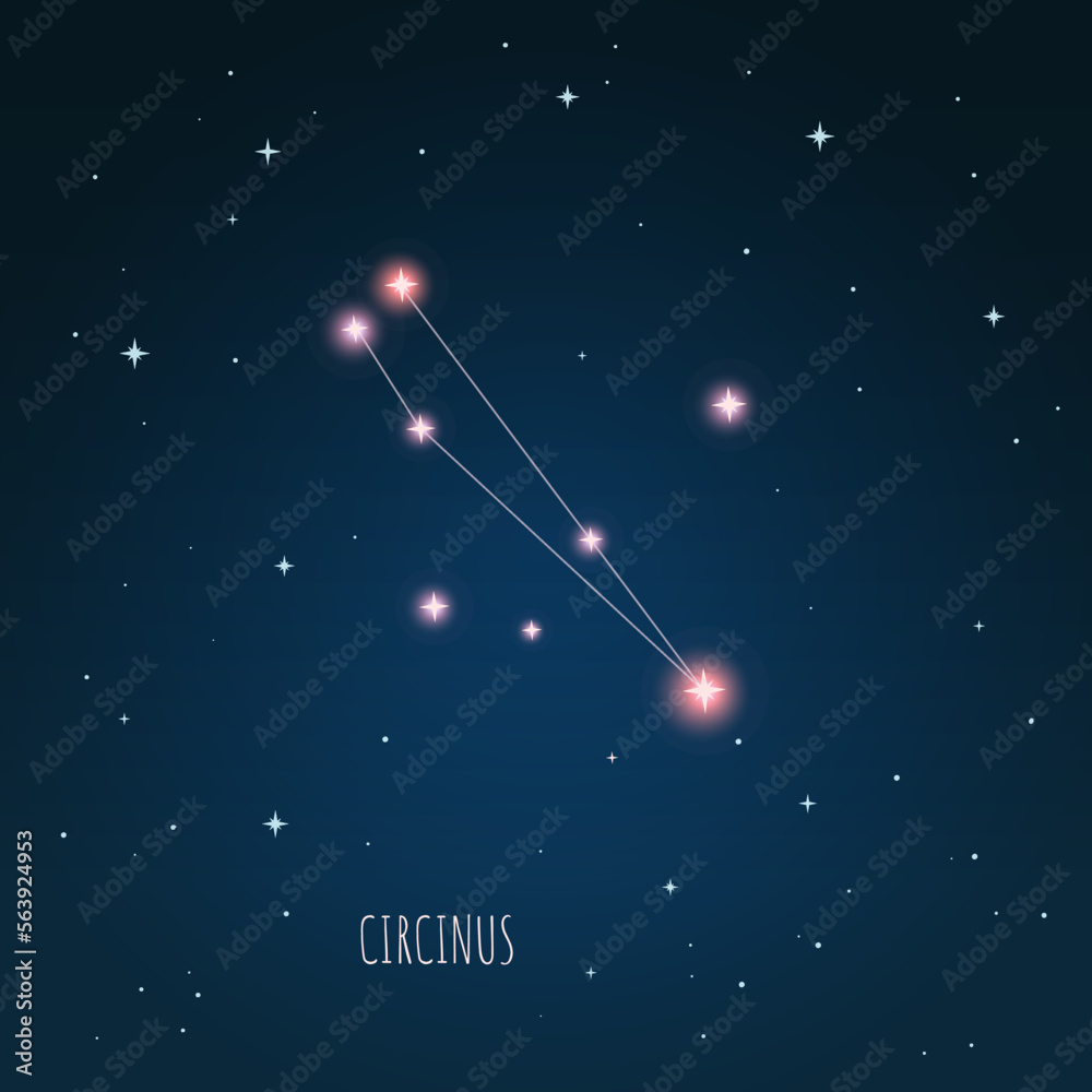 Canvas Prints constellation scheme in starry sky. open space. vector illustration centaurus constellation through 