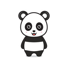 Cute panda mascot character cartoon icon illustration. Design isolated flat cartoon style