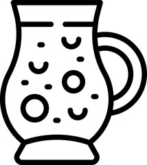 Fruit jug drink icon outline vector. Carrot juice. Food splash