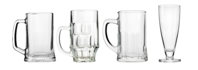 empty beer mugs