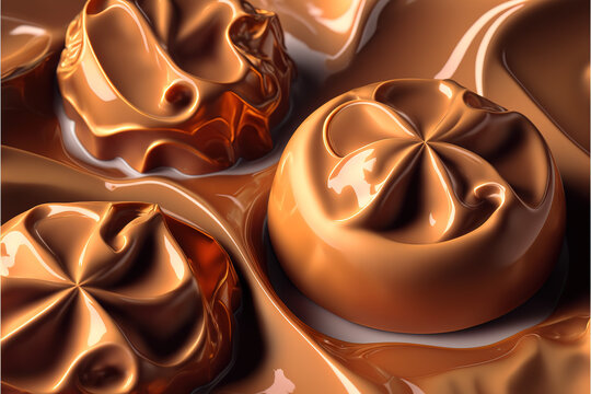 close up praline chocolate background