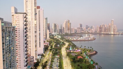 view of the Highway (Cinta Costera) Panama City