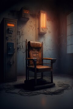 illustration,electric chair,image generated by AI