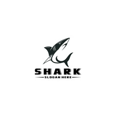 shark logo template in white background