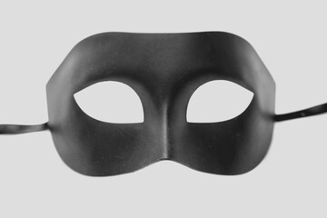 Carnival Venetian mask black color isolated on white
