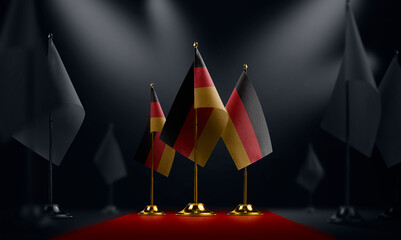The Germany national flag on the red carpet
