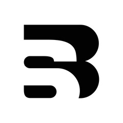 Letter S and B negative space 