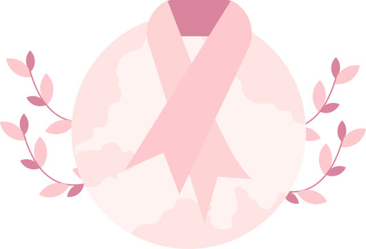 a symbol of worldwide cancer day is depicted with a ball equipped with a pink ribbon which is celebrated every February 4th

