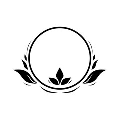 vector circle ornament leaf design