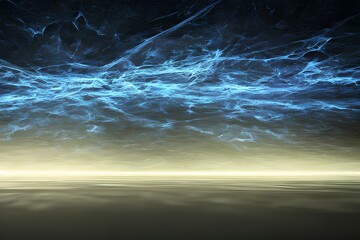 Fototapeta premium lightning over water
