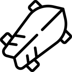 Longboard lifestyle icon outline vector. Skate board. City surf