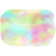 Brush background with cloud texture rainbow color 