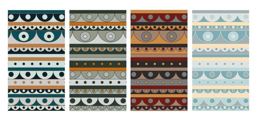 Set of warm abstract space templates for stories