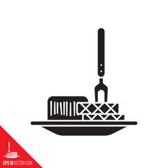 Filet Mignon vector glyph icon