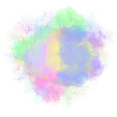Brush background with watercolor splash texture colorful
