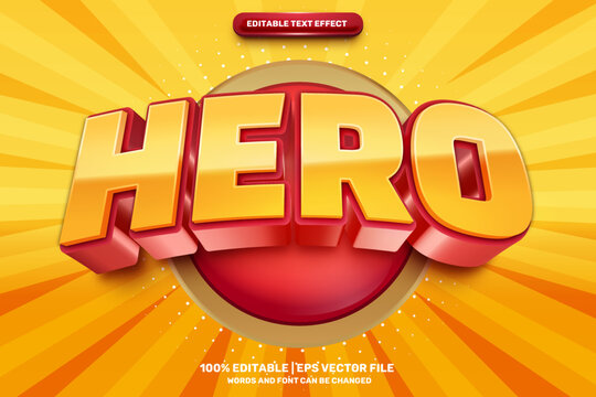 Super Hero 3d editable text effect