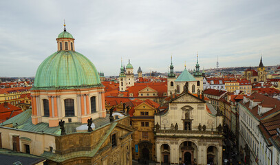 Fototapeta na wymiar The beauty of the buildings in old town, Prague.