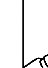 black and white of cute man cartoon for coloring