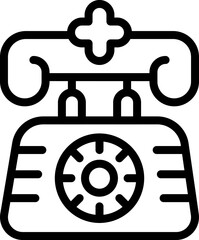 Emergency telephone icon outline vector. Medicine patient. Nurse treatment