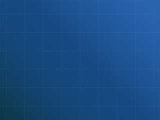Blue square grid backdrop, blueprint vector background illustration