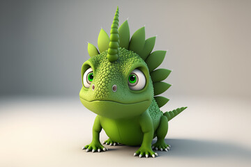 Obraz premium funny character Iguana clear background, AI generate
