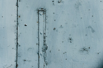 Blue old metal door, background texture