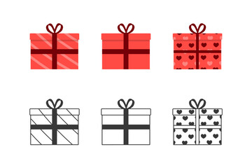 Holiday gift icon. Holiday hour