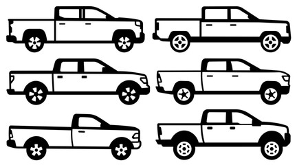 Pickup Truck Icon SVG, Truck SVG, Car SVG - obrazy, fototapety, plakaty
