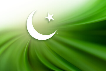 Abstract independence day of Pakistan background with elegant fabric.
