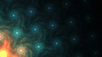 Abstract cosmic swirl for art projects. 3D illustration