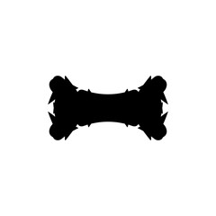 Bone icon. Simple style pet shop big sale poster background symbol. Pet shop brand logo design element. Bone t-shirt printing. Vector for sticker.