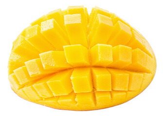 mango slices isolated on a white background
