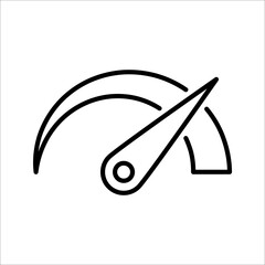 Speedometer icon. Miles per hour. Speed control. Acceleration indicator. vector illustration on white background.