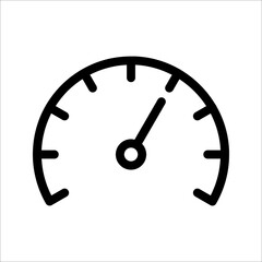 Speedometer icon. Miles per hour. Speed control. Acceleration indicator. vector illustration on white background.