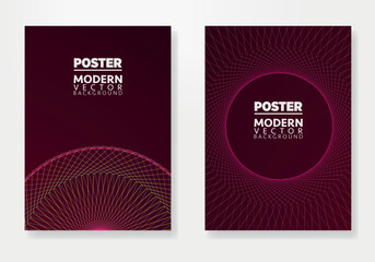 Fototapeta premium Abstract Poster Template. Brochure and letterhead template design for business. Company identity brochure template collection. Business presentation vector vertical orientation front page mock up set.