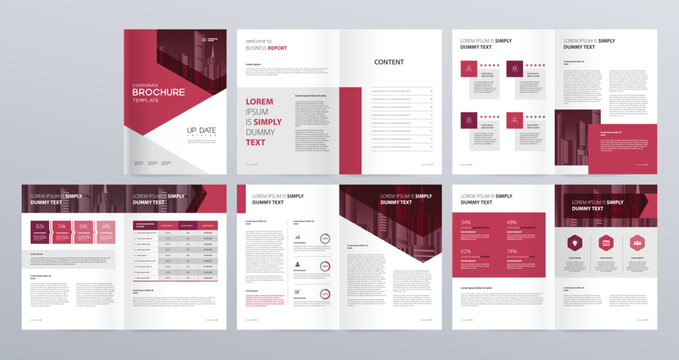 layout template for company profile ,annual report , brochures, flyers, leaflet, magazine, book with cover page design	