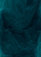 Crumpled texture. Abstract fabric background. Dark used paper effect