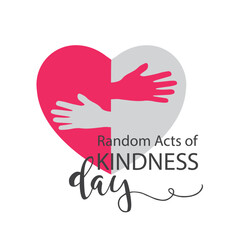 Random acts of kindness day emblem isolated vector illustration.