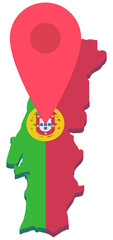 Localization in Portugal (flat design)