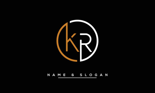 KR,  RK,  K,  R   Abstract  Letters  Logo  Monogram