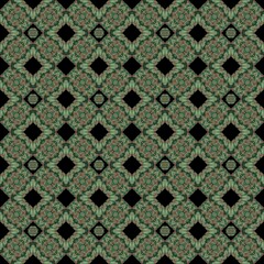 Coloring with green and brown, design, Fabric pattern, Used as background image.