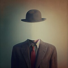 Man without face. Generative AI