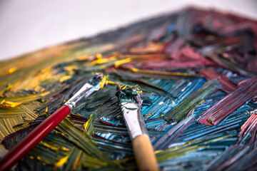 Fototapeta premium brushes and paint