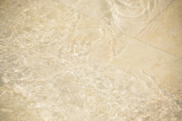 water texture and light on pool blue and marble color