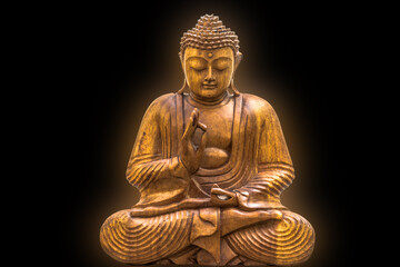 Bouddha sur fond noir