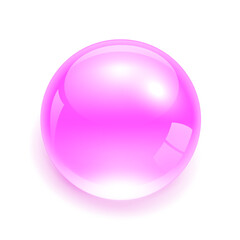 Pink drop water Isolated on white background. Collagen solution vitamins complex from nature. Beauty treatment nutrition skincare design. 3D Realistic Vector.