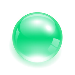 Green drop water Isolated on white background. Collagen solution vitamins complex from nature. Beauty treatment nutrition skincare design. 3D Realistic Vector.