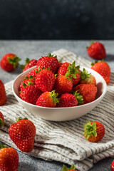 Raw Red Organic Sweet Strawberries