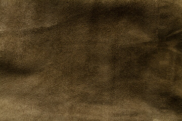 Close up on green khaki,military  suede texture